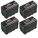 Kastar NP-F780EXP Battery 4-Pack Replacement for NP-F330 NP-F550 NP-F570 NP-F730 NP-F750 NP-F770 NP-F780Exp NP-F930 NP-F950 NP-F960 NP-F970 NP-F970Pro