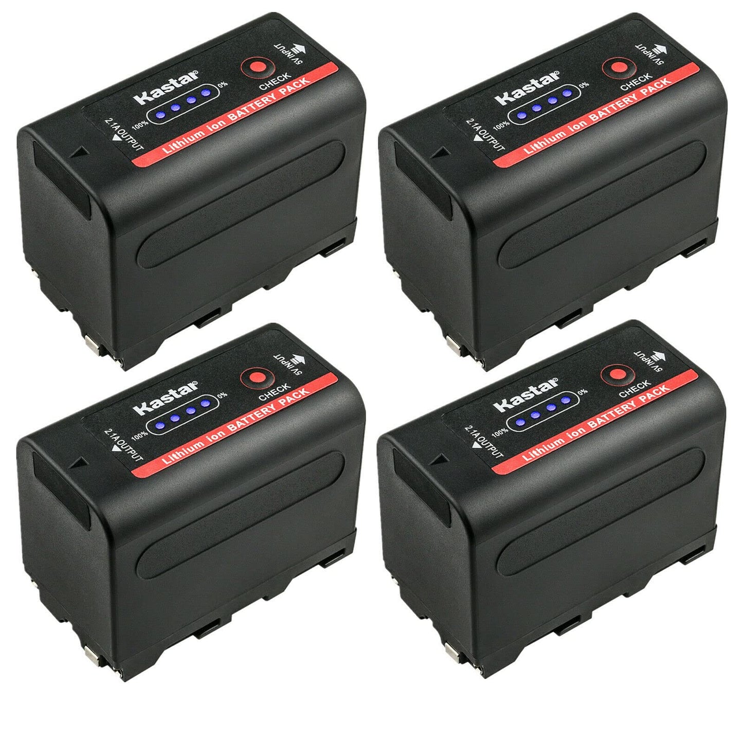 Kastar NP-F780EXP Battery 4-Pack Replacement for NP-F330 NP-F550 NP-F570 NP-F730 NP-F750 NP-F770 NP-F780Exp NP-F930 NP-F950 NP-F960 NP-F970 NP-F970Pro