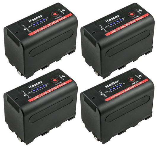 Kastar NP-F780EXP Battery 4-Pack Replacement for NP-F330 NP-F550 NP-F570 NP-F730 NP-F750 NP-F770 NP-F780Exp NP-F930 NP-F950 NP-F960 NP-F970 NP-F970Pro