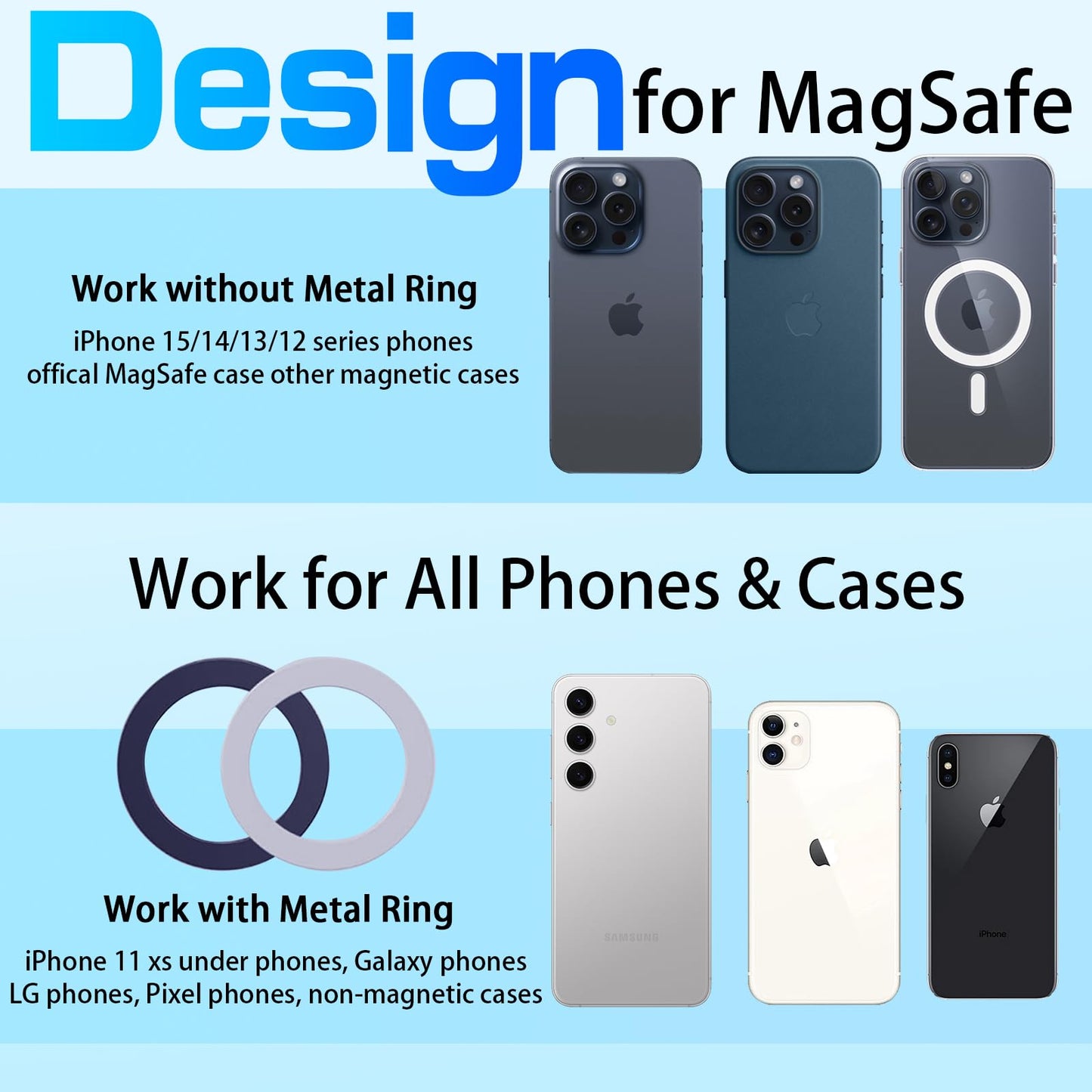 Mag-Safe Car Mount, Adjustable [Quick Install] Ultra Magnetic car phone holder, Air Vent Phone Holders for Your Car, Car Accessories Fit for iPhone 17