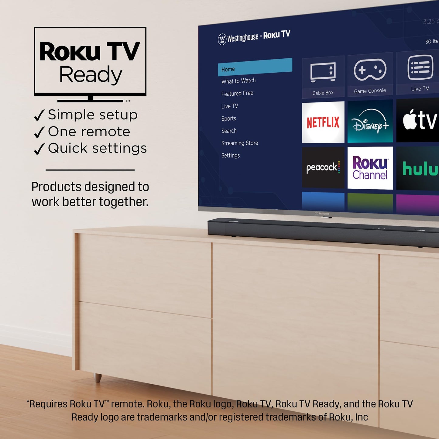 Westinghouse 3.1.2 All-in-One Soundbar with Built-in Subwoofer, Dolby Atmos & Digital Plus, Built-in Low Frequency Driver and Height Speakers, 210W