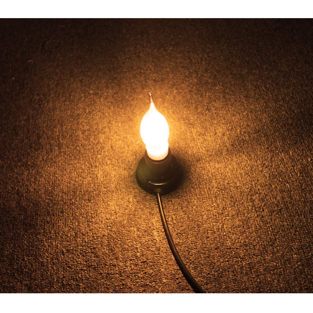 6-Pack E14 4W C35 Dimmable LED Candelabra Bulb,CA10 40 Watt Equivalent 2200K Warm White 600Lumen Edison Candle Flame Shape Bent Tip Light Bulb,Amber