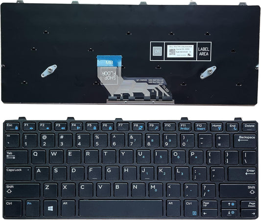 YIJIATech Replacement Keyboard with Screwdriver US Layout for Dell Latitude 3180 3189 3190 3380 Black Border
