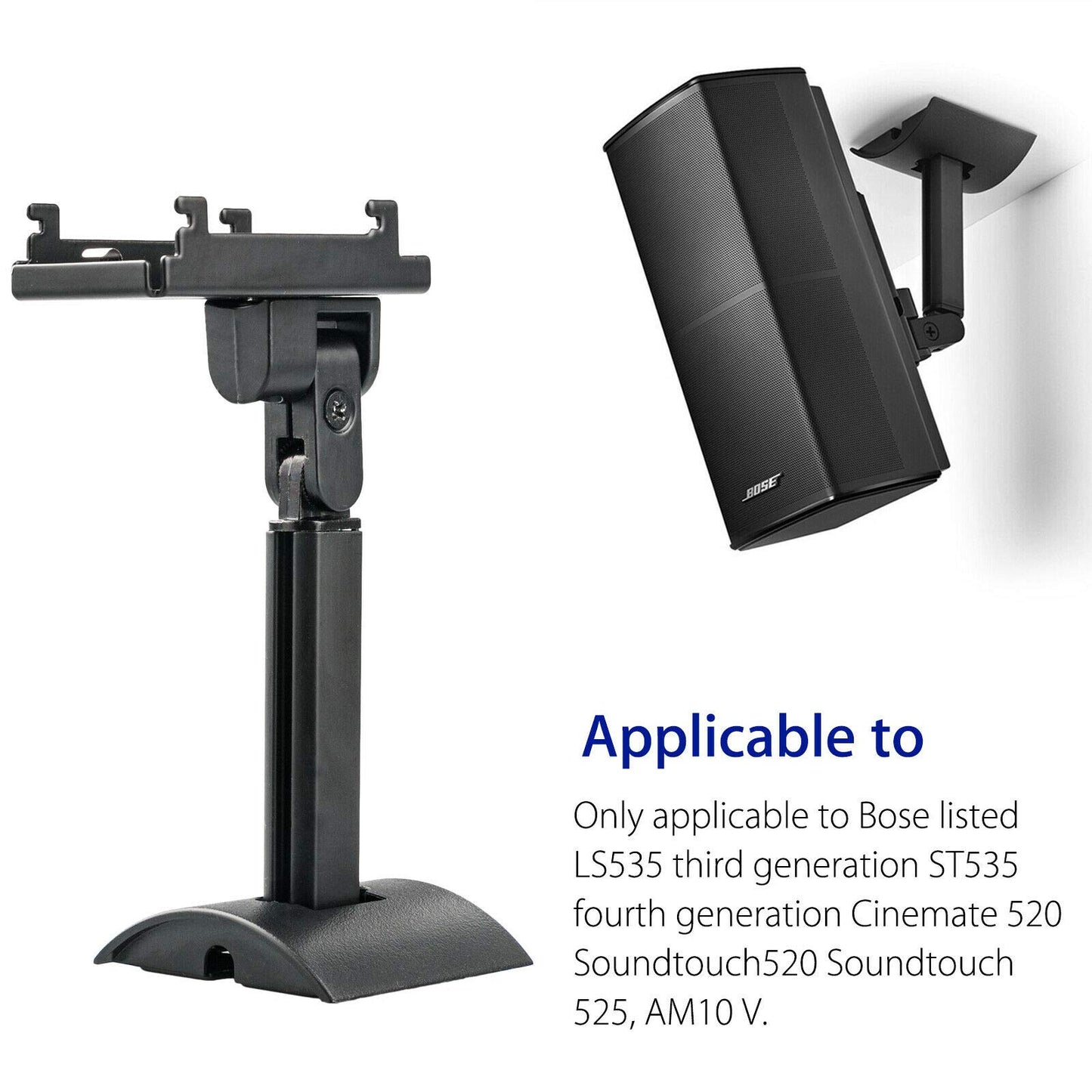 BestPartsCom Steel Wall Mount Ceiling Bracket Stand for UB-20 Series II Compatible with All Bose CineMate Lifestyle Black