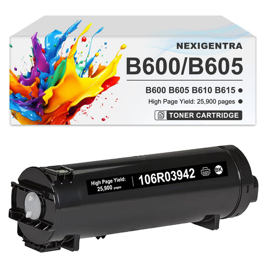 Versalink B600 B605 B610 B615 Toner Cartridge 106R03942 Compatible for Xerox B600 B605 B610 B615 Printers (25,900 Pages, Black)