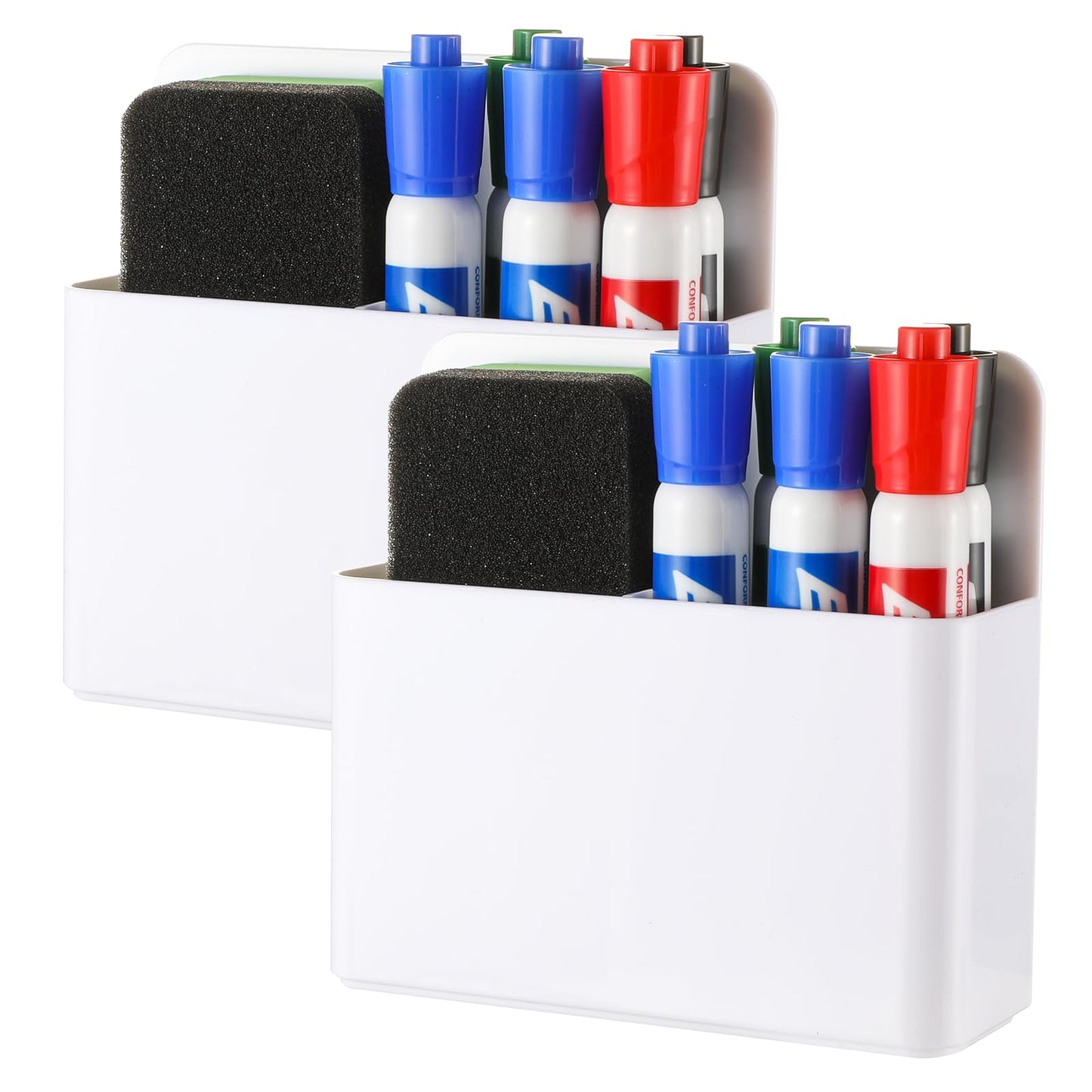 Camelmother 2Pcs Magnetic Dry Erase Marker Holder For Whiteboard Fridge