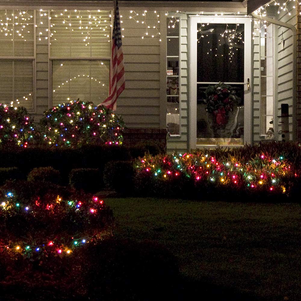 Touch Of ECO Solar String Lights 125 LED's, 68 Feet, Weather Resistant, Two Lighting Modes, Two Mounting Options, Perfect for Holiday Decor or Party