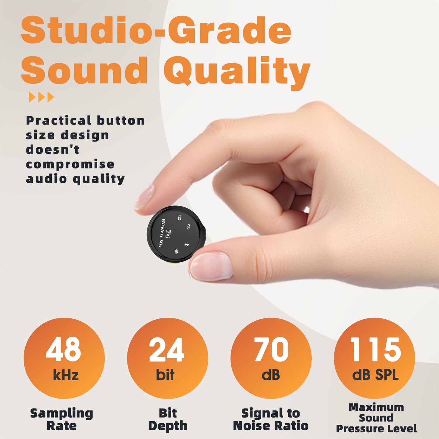 R RUCKERCO Lavalier Wireless Microphone for iPhone/Camera/PC/Laptop,Lightning/USB-C/Plug,Ultra-Low Latency,360° HD Recording,Intelligent Noise