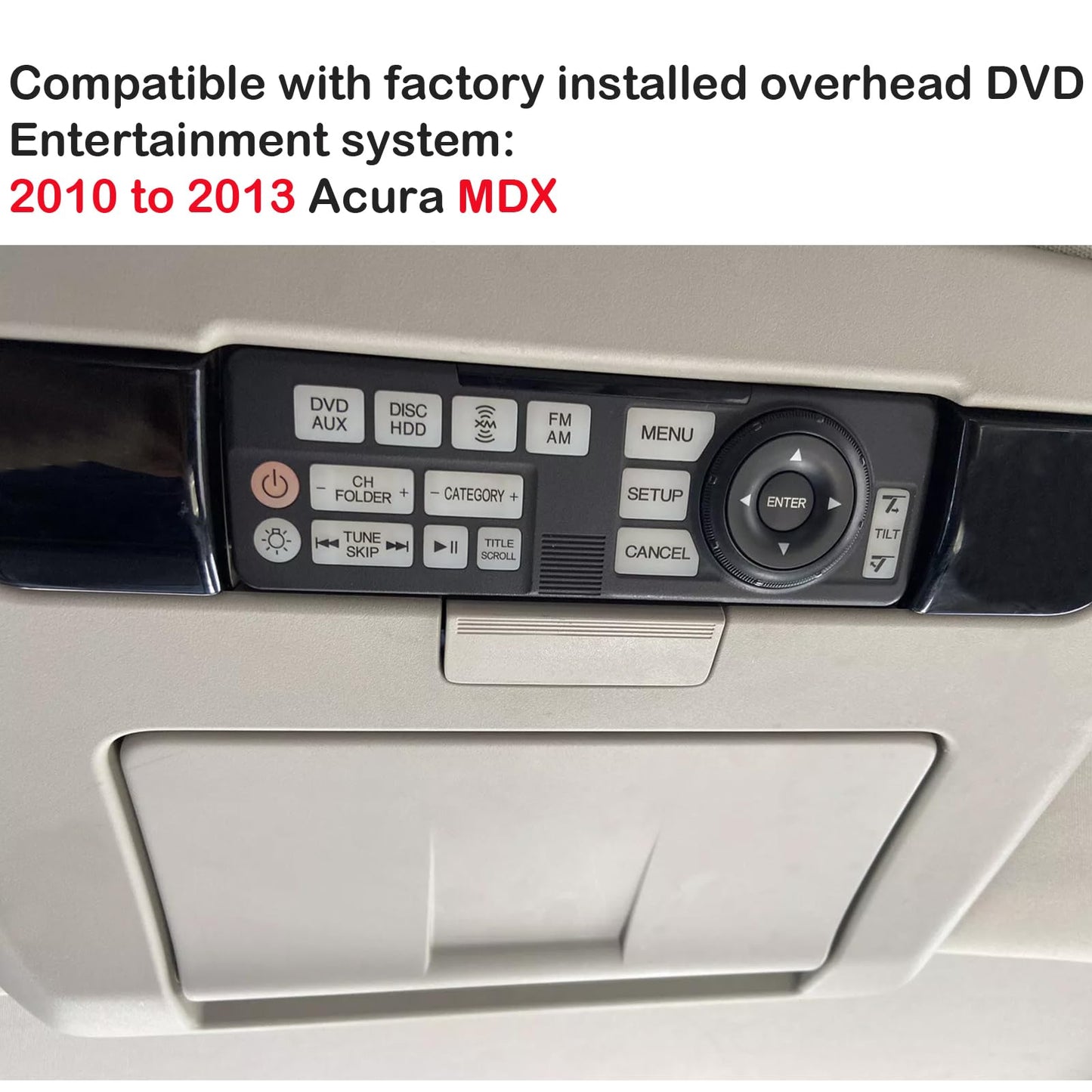 Replacement Remote Control for Acura MDX Rear Entertainment DVD 39560STXA02 39560-STX-A02 2010 2011 2012 2013