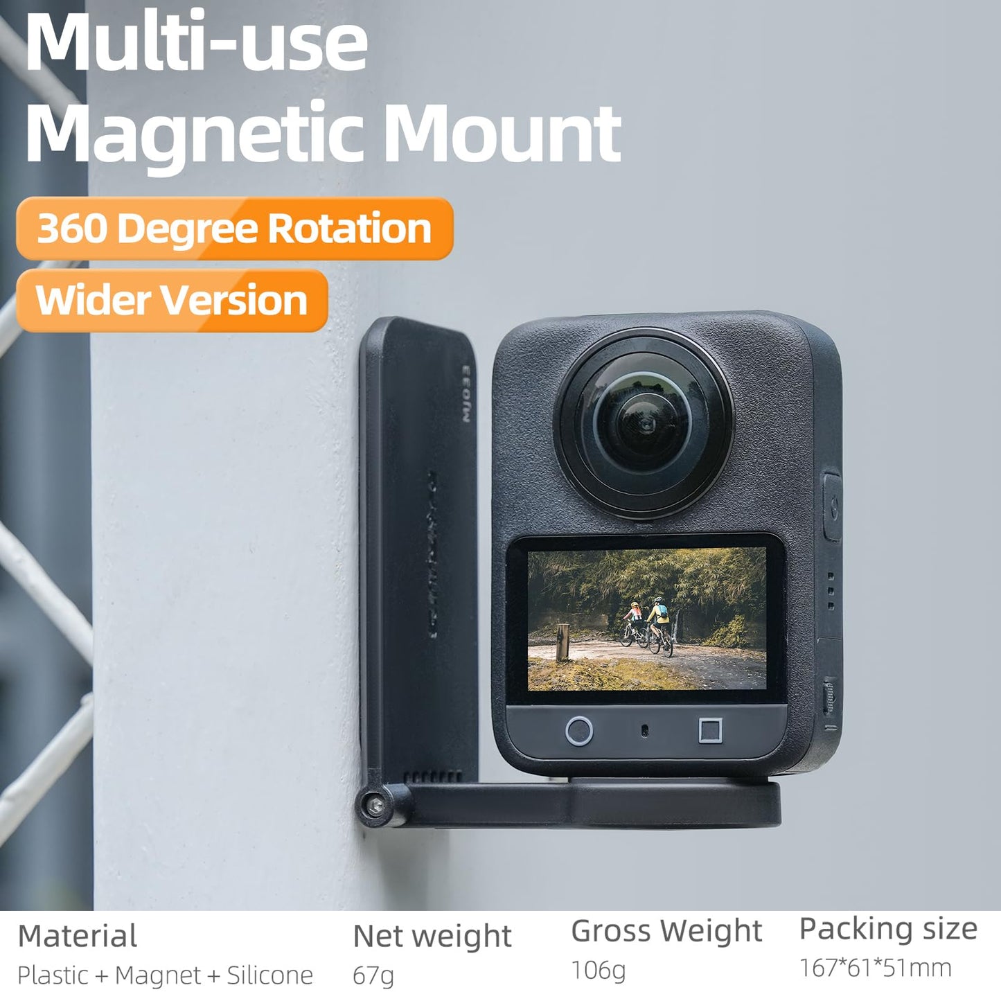 Honlyn Magnetic Bracket Base for DJI OSMO 360, for Insta360 GO Ultra Desktop Bracket Handle