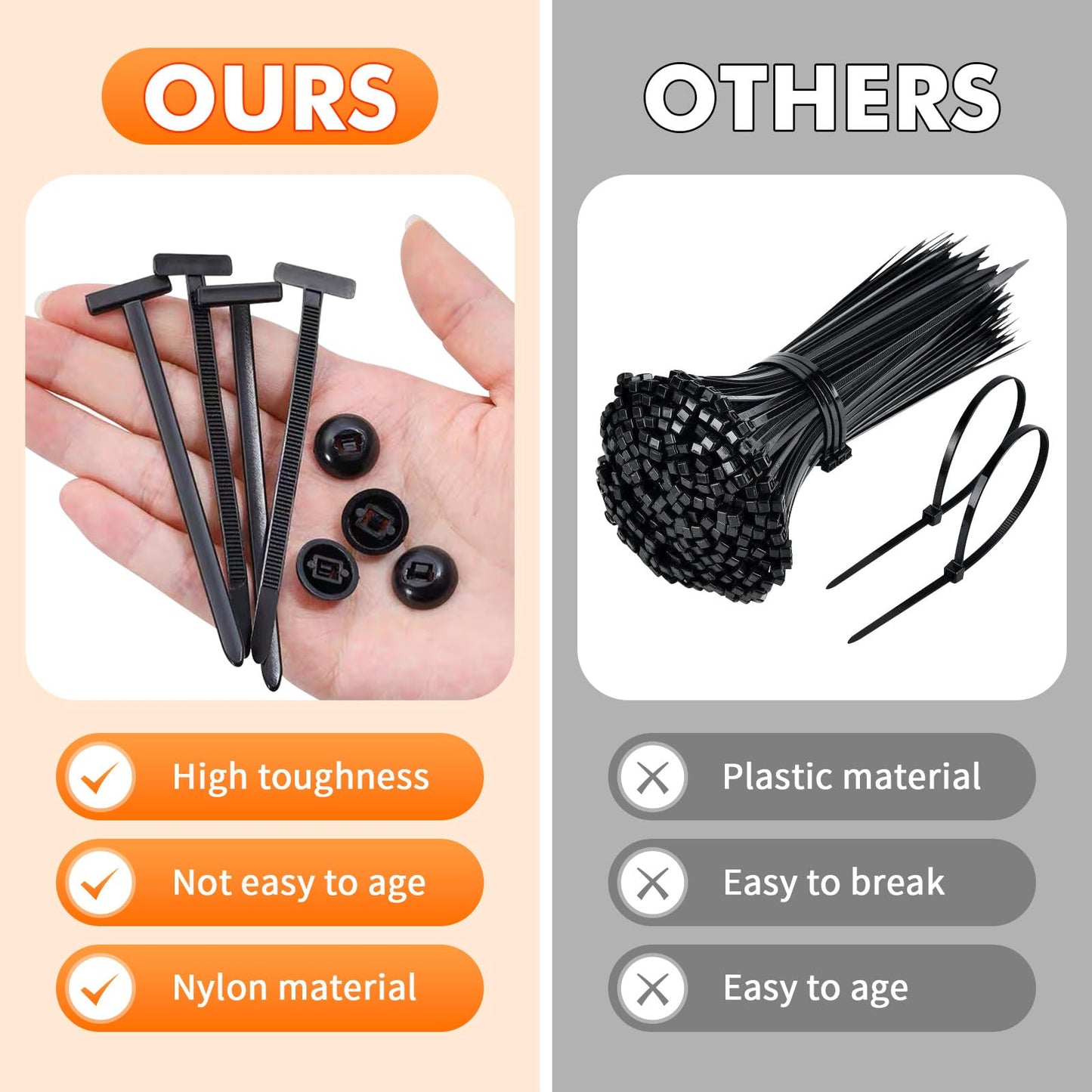 Nylon Universal Cable Tie Buckle, Automotive Zipper Clips, Self-Locking Zip Tie Clips with UV & Heat Resistant for Car Auto Bumper Fender Trunk Repair