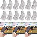 10 Pieces Mobile Game Touch Screen Thumb Fiber Finger Gloves, Anti-Sweat Breathable Full Touch Screen Sensitive Shoot Aim Joysticks (Light Gray)