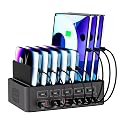 150W/35A Charging Station for Multiple Devices, 20 Port USB C Fast Charging Station with Adjustable Dividers - Organizer Charging Dock for Smartphone