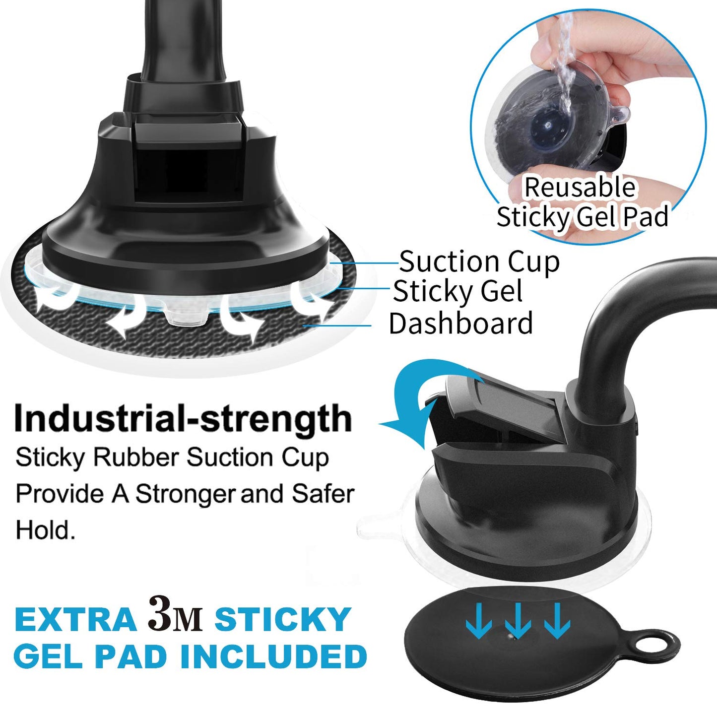 APPS2Car Magnetic Car Phone Holder Mount [6 Strong Magnets], Cell Phone Holder Car [Suction Cup], Phone Car Holder Mount [Windshield Dashboard] fit