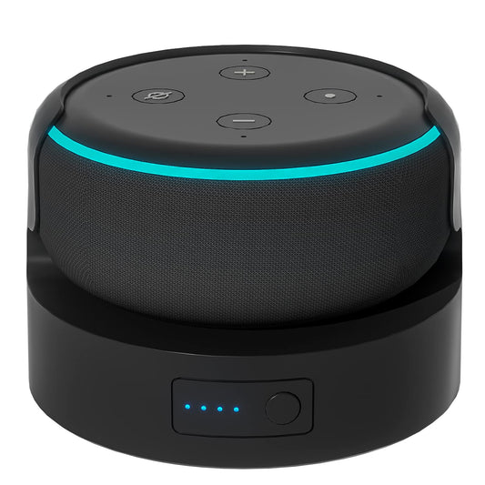 Blanou Echo Dot 3 Battery Base(Not Including dot 3 Speaker), Portable Dot 3rd Gen &Mini 2 Battery Base, 5200 mAh 8 Hours Work Time, Black