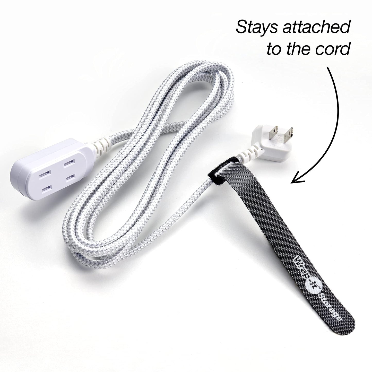 Wrap-It Storage Cable Management Value Pack - 40 Self-Gripping Cable Ties, 20 Cable Labels, 12ft Perforated Self-Gripping Roll - For Home, Office