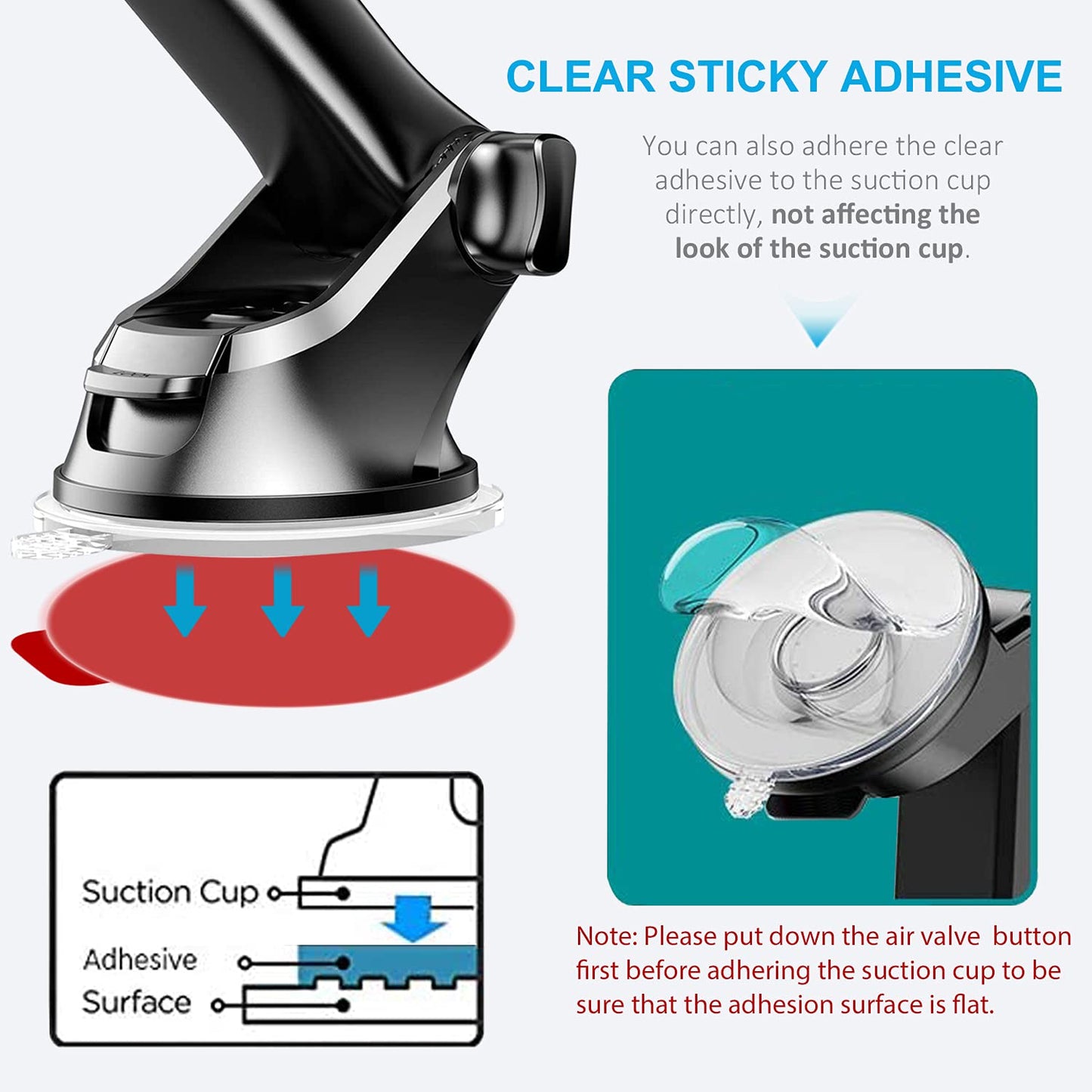 AZXYI Sticky Adhesive Replacement for Windshield Camera Holder, 6pcs 2.76"(70mm) VHB Circle Double-Sided Adhesive Tapes for Dashboard Suction Cup