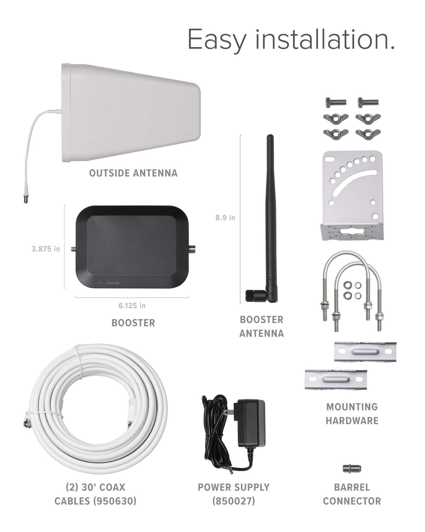 weBoost Home Studio - Cell Phone Signal Booster | Boosts 4G LTE & 5G for all U.S. & Canadian Networks - Verizon, AT&T, T-Mobile & more | Made in