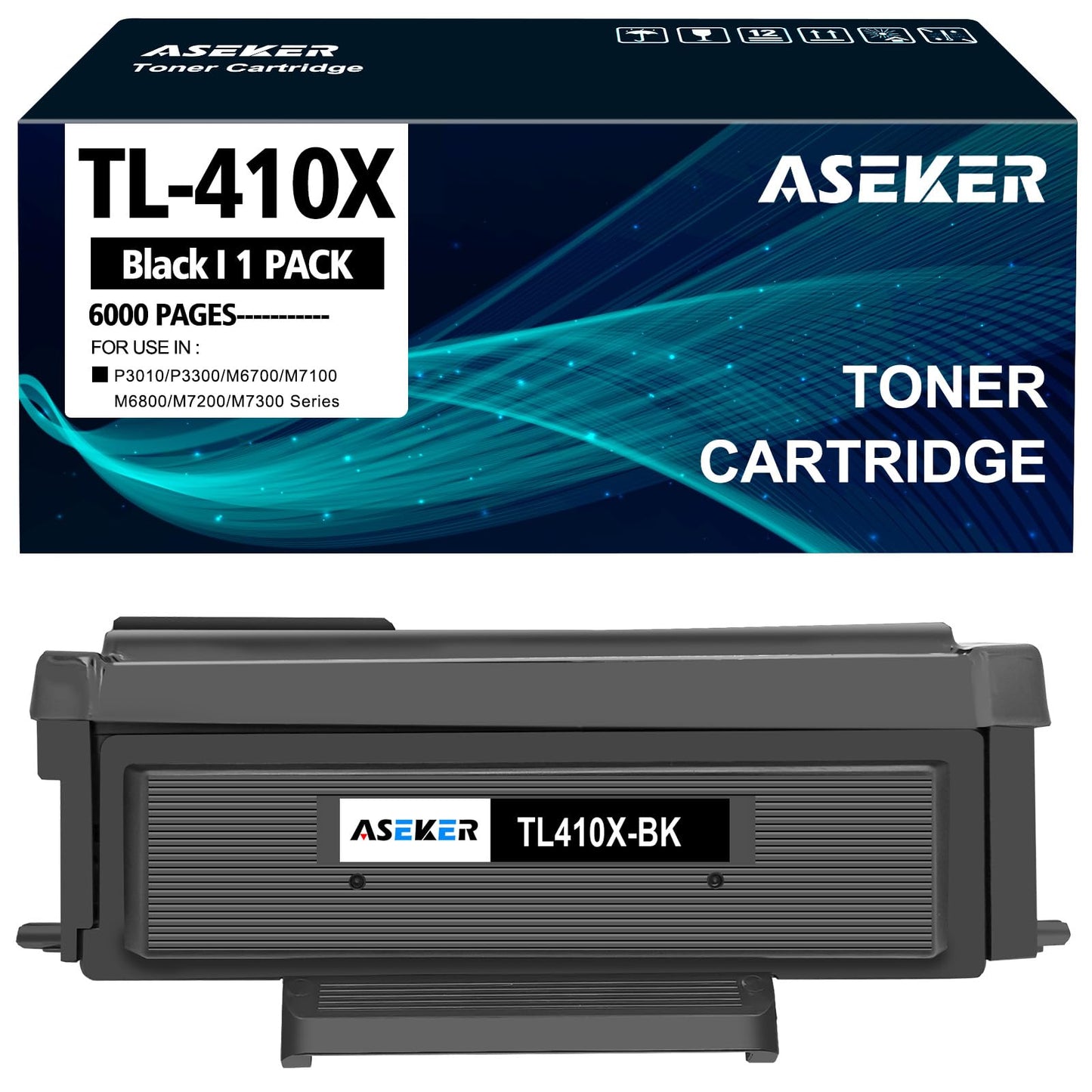 ASEKER TL-410X TL-410 TL-410H Black Toner Cartridge Compatible for M7102DW M6802FDW P3012DW M6800FDW M7100DW M7200FDW M7202FDW P3010DW Printer, Page