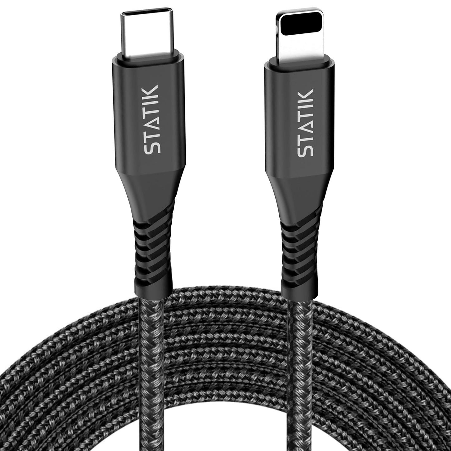 Statik Durabraid 27W Apple iPhone Charger USB C for Rapid Data Transfer, Apple USB C Cable w Durable Nylon Braided, Apple Fast Charger iPhone…