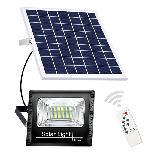 DuBom 100w to 800w 6500K Solar Flood Light Outdoor Remote, IP67 Waterproof Solar Power Security Light Auto On/Off, Dusk to Dawn for Yard, Gazebo
