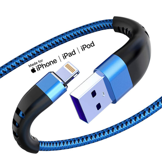 Essri 2Pack for iPhone Charger Cord 6FT, Lighting Cable 6 Feet to USB Charging Cable, Nylon Braided Charging Cord 6 Foot Compatible with iPhone 14 13…