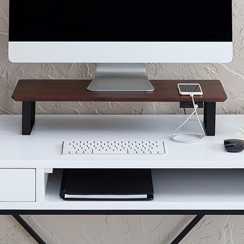 Anji Mountain Monitor Stand - Desktop Organizer & Laptop Riser, Ergonomic Monitor Riser, Space-Saving Monitor Stand for Desk, Durable Construction