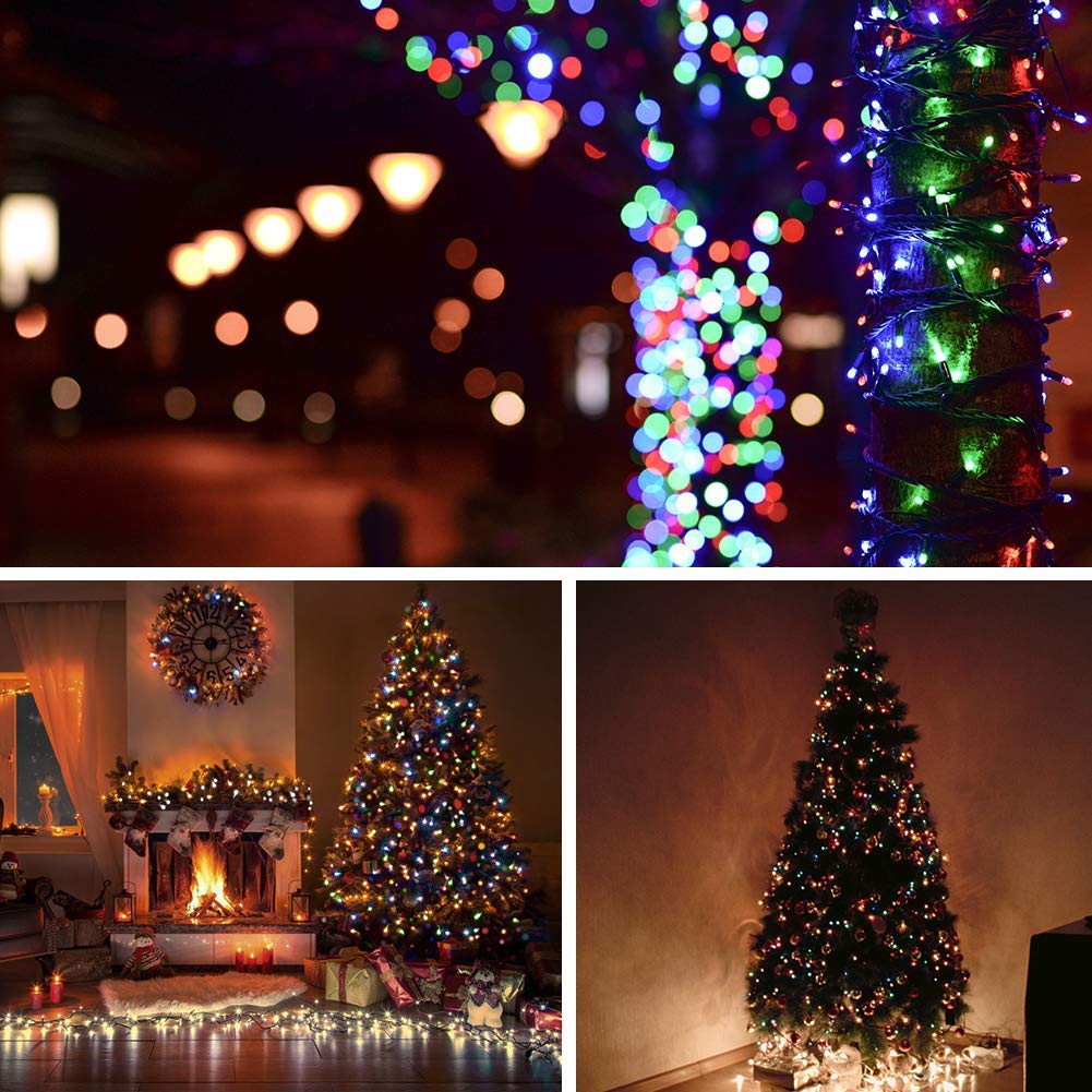 Indoor Christmas Tree Lights - 25m/82ft 220 LED Memory Function 8 Modes End-to-End Extendable Plug in Outdoor Waterproof Fairy String Light