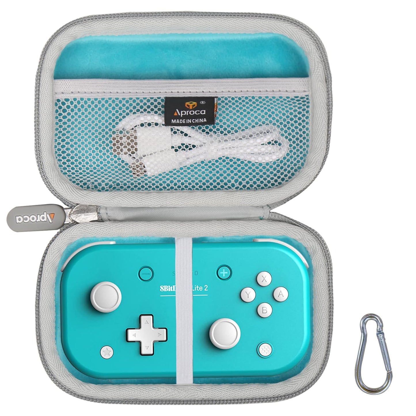 Aproca Blue Hard Travel Storage Case, for 8Bitdo Lite 2 Bluetooth Gamepad and Accessories