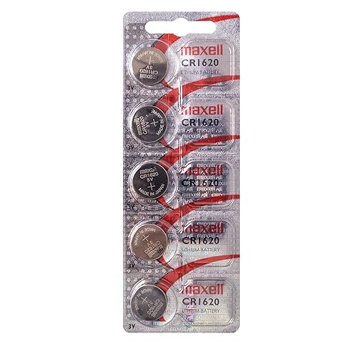 5 Maxell CR1620 3V Lithium Coin Cell Watch Batteries