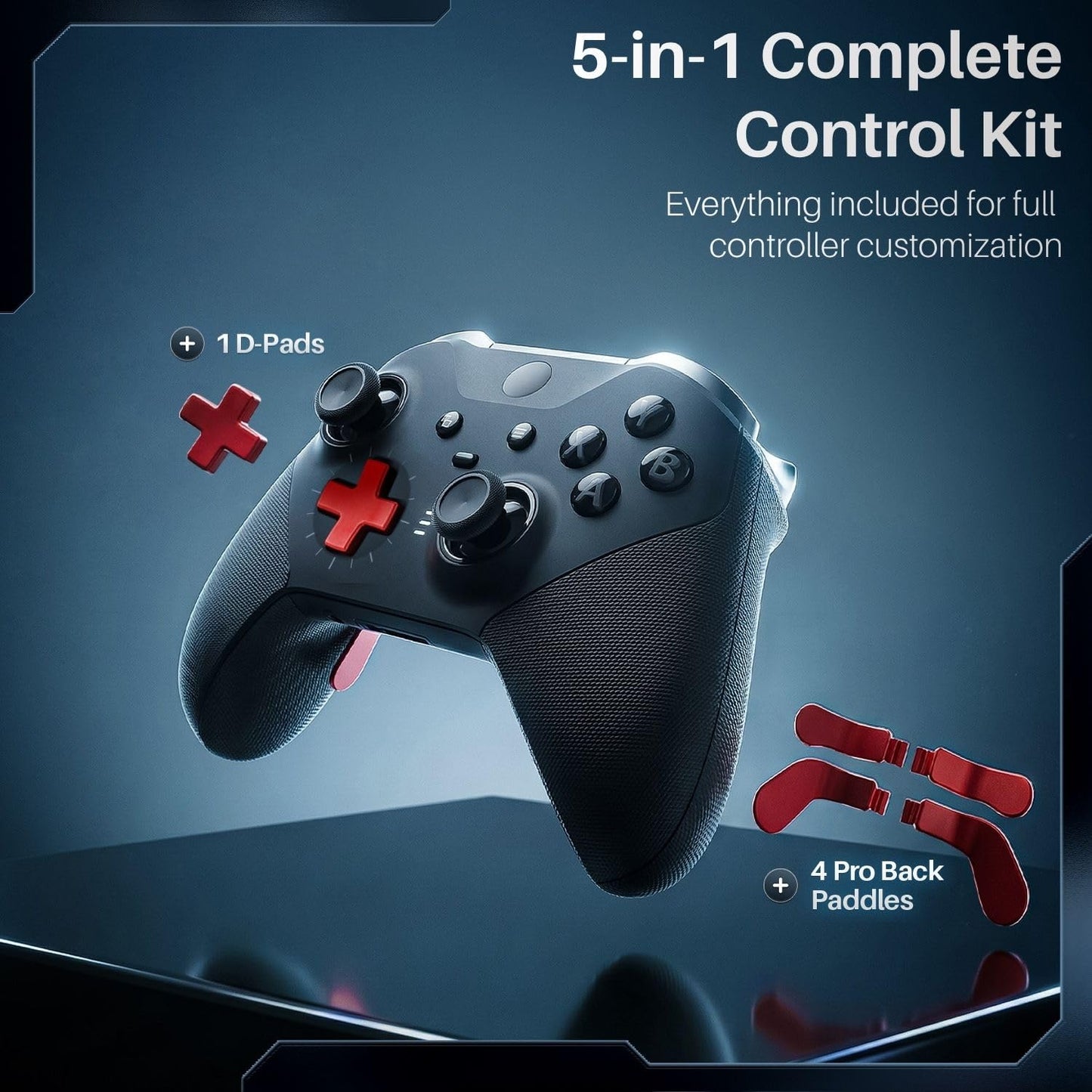 TNP for Elite Controller Paddles Compatible with Xbox Elite Series 1, 2 & Core Controller - 5 in 1 Accessories Replacement Metal Stainless Steel