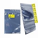 50Pcs 8.27 * 9.45in ESD Bags,Resealable Antistatic Bags for SSD HDD with 50pcs Labels,Anti Static Bag for Hand Drive or Varieties of Electronic Device