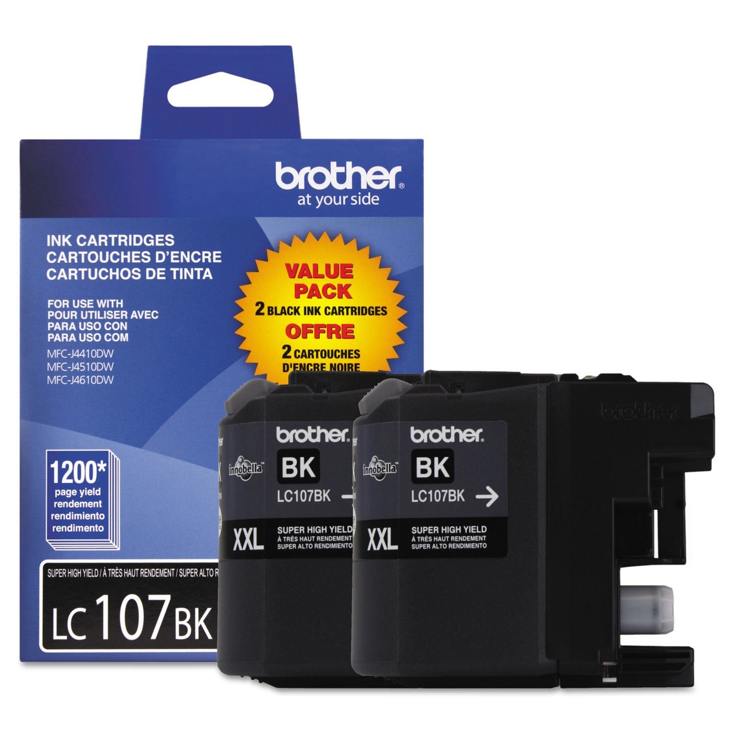 Brother Printer LC1072PKS Ink, black