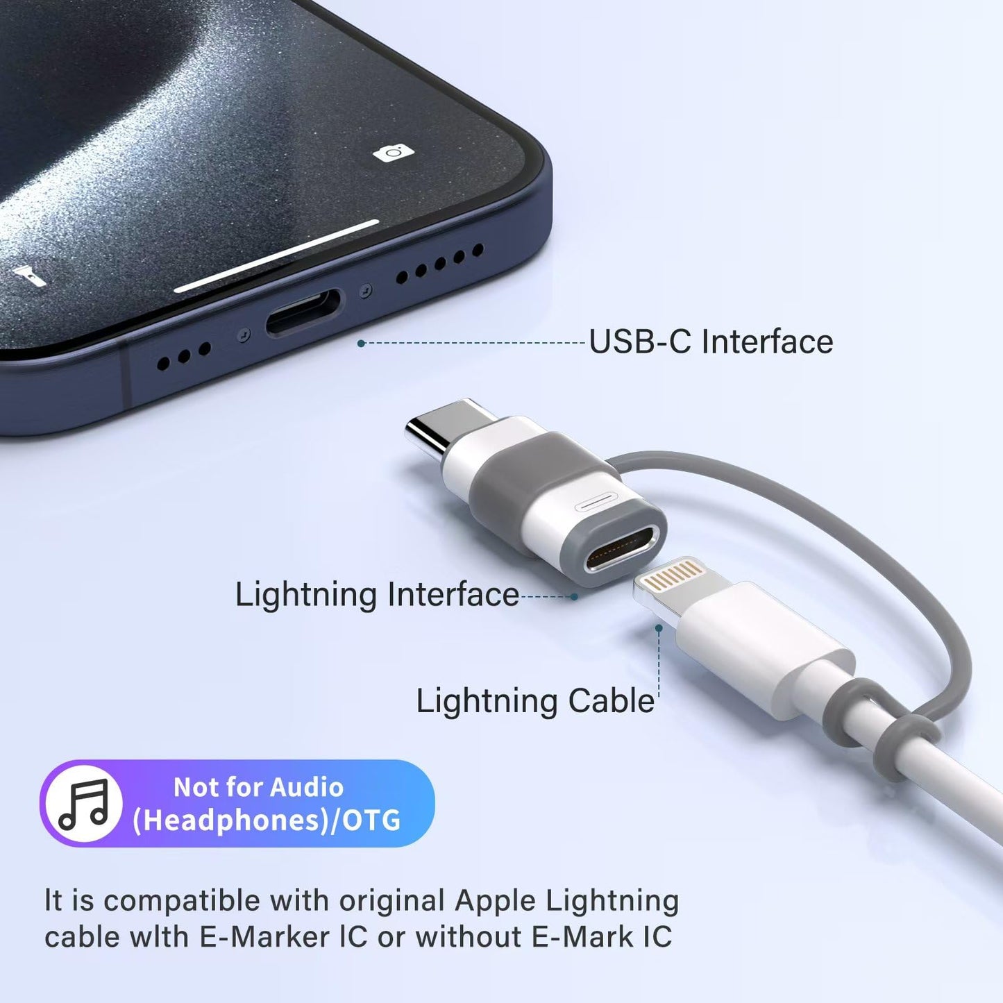 Thousover 4 Pack Lightning to USB C Adapter for iPhone 15/16/17 Pro/17 Pro Max,for iPhone 17/16 Charger,17/16 Accessories,Fast Charging & Data…