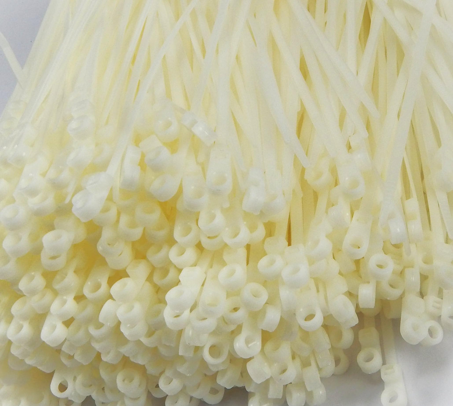 1000 Ea 8 Inches Mount Head Screw Nail Hole Cable Zip Wire Tie 50 Lbs Natural Nylon