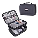 BUBM Electronic Organizer, Double Layer Travel Gadget Carry Bag for Cables, Plugs, Earphone, Flash Hard Drive and More--a Sleeve Pouch for iPad