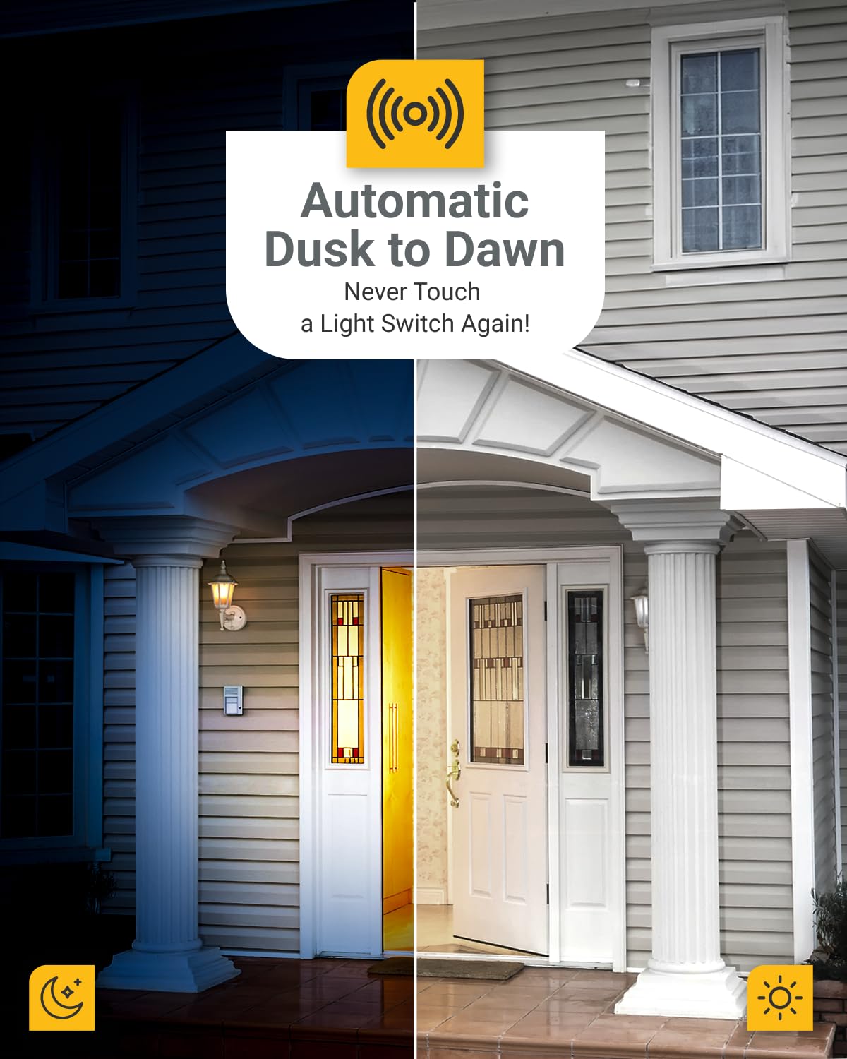 Sunco B11 Candelabra LED Bulb, Dusk to Dawn, E12, 5W=40W, 2700K