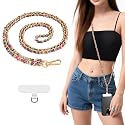 TiMOVO Cell Phone Chain Crossbody, Universal Phone Lanyard for iPhone 16 Pro Max and Most Smartphones, Anti-Theft Strap for Women, Metal Neck Holder