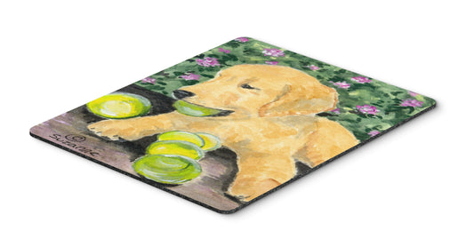 Caroline's Treasures SS8759MP "Golden Retriever Mouse Pad, Hot Pad or Trivet" for Home Office Gaming Working Computers Laptop Mouse Mat,Washable Large