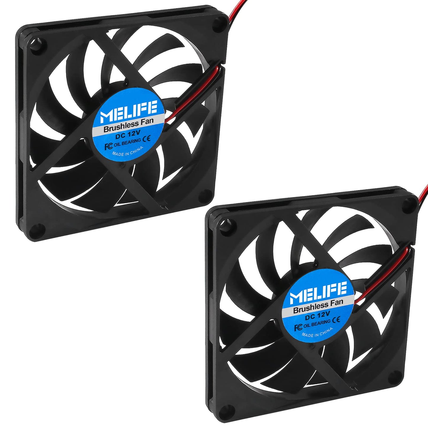 4 Pcs DC Exhaust Cooler Fan 12V 8010 Fan, MELIFE 80x80x10 Brushless Cooling Fan 80MM for Makerbot for 3D Printer PC CPU Computer