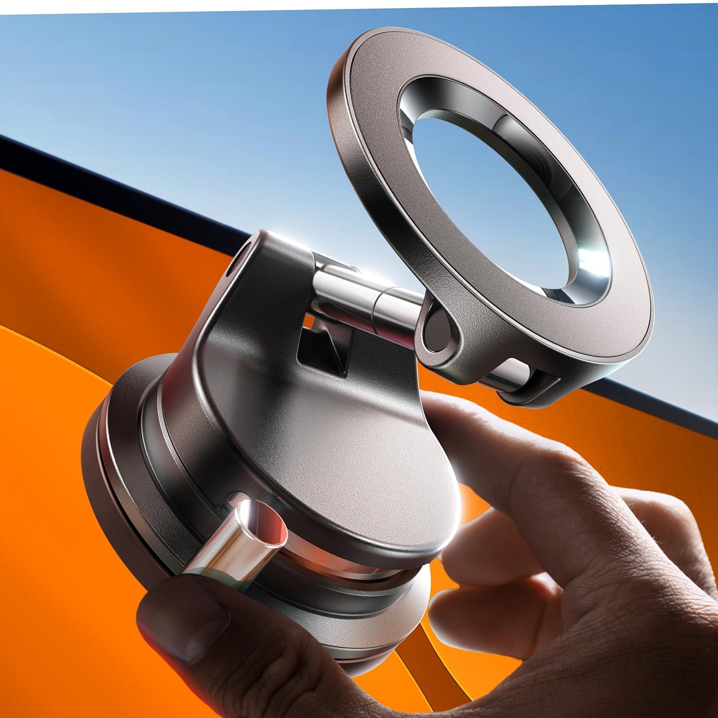 LISEN for Magsafe Car Mount, Magnetic Phone Holders for Your Car Vacuum, Phone Mount for Car Accessories for Women Men Jeep BMW, Suction Phone Holder