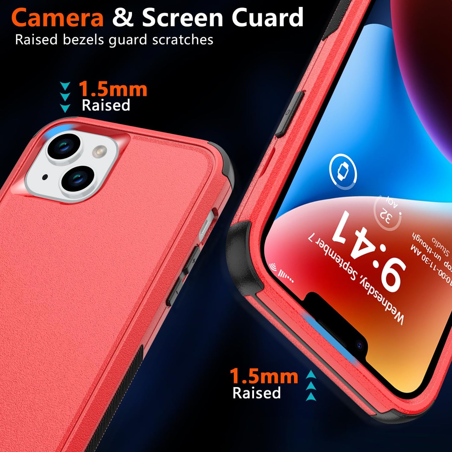 Diverbox Compatible iPhone 14 Phone Case,for iPhone 14 Magnetic Case [with Screen Protector & Camera Lens Protector ] Heavy Duty Phone Case for iPhone