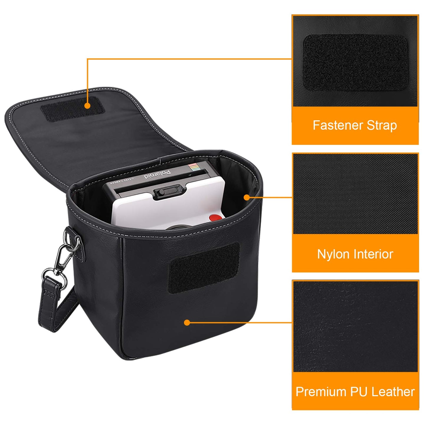 Fintie Camera Bag Compatible with Polaroid Now+ Generation 3/2/1 I-Type, Polaroid Now Gen 3rd/2nd/1st, OneStep 2 VF, I-2 Instant Film Camera Travel