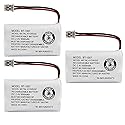 JustGreatDealz New! Genuine Uniden BBTY0651101 BT-1007 NiMH 600mAh DC 2.4V Rechargeable Cordless Telephone Battery (3-Pack)
