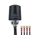 Proxicast 4x4 MIMO 4G/5G Cellular Antenna - Low Profile Vandal Resistant IP67 Omni Through Hole Mount - 6ft Coax - Black - Compatible with Cisco