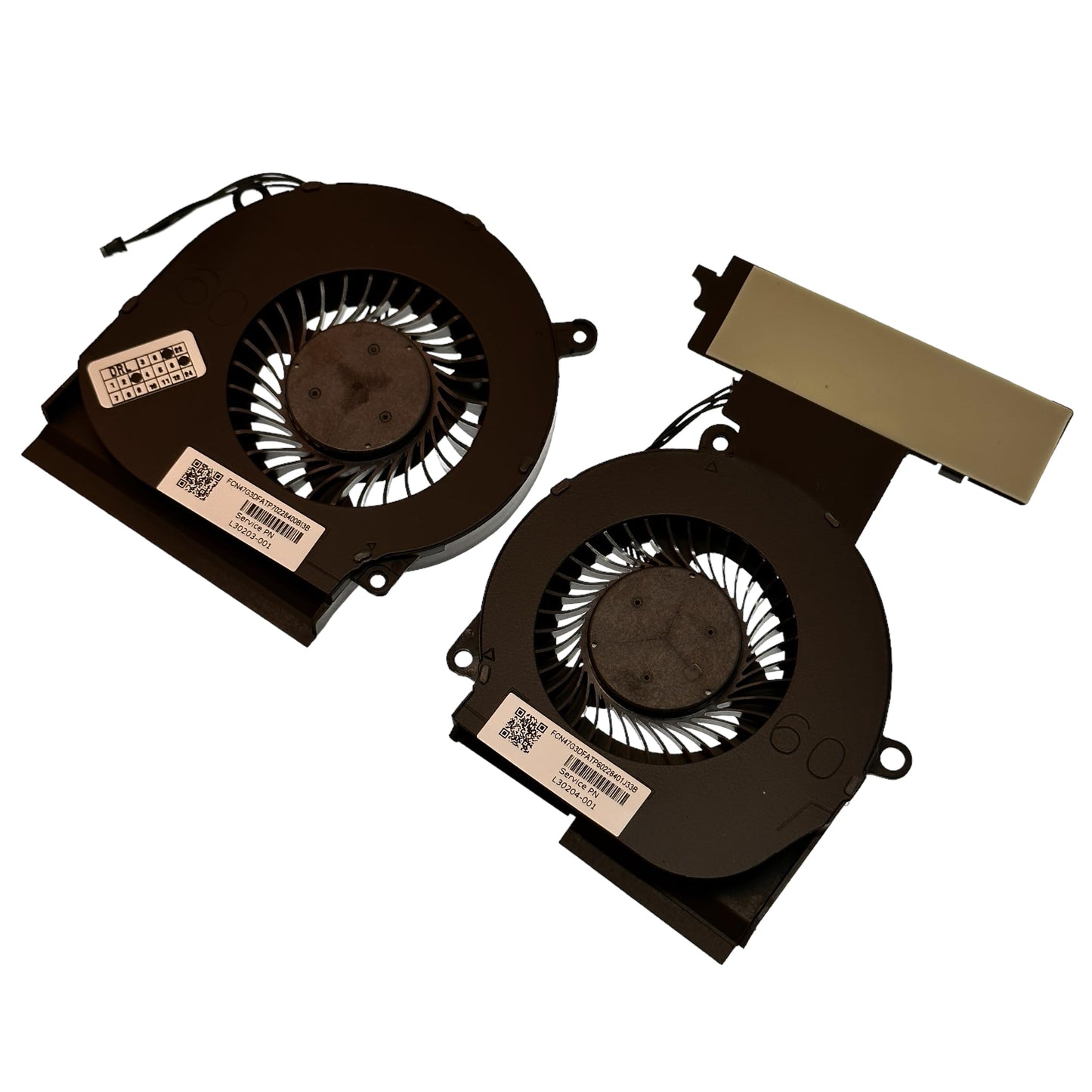 VoltaGuru Replacement New Laptop CPU + GPU Cooling Fan Set X2 for HP Omen 15-DC, Model L30203-001, L30204-001, L29354-001, L29355-001