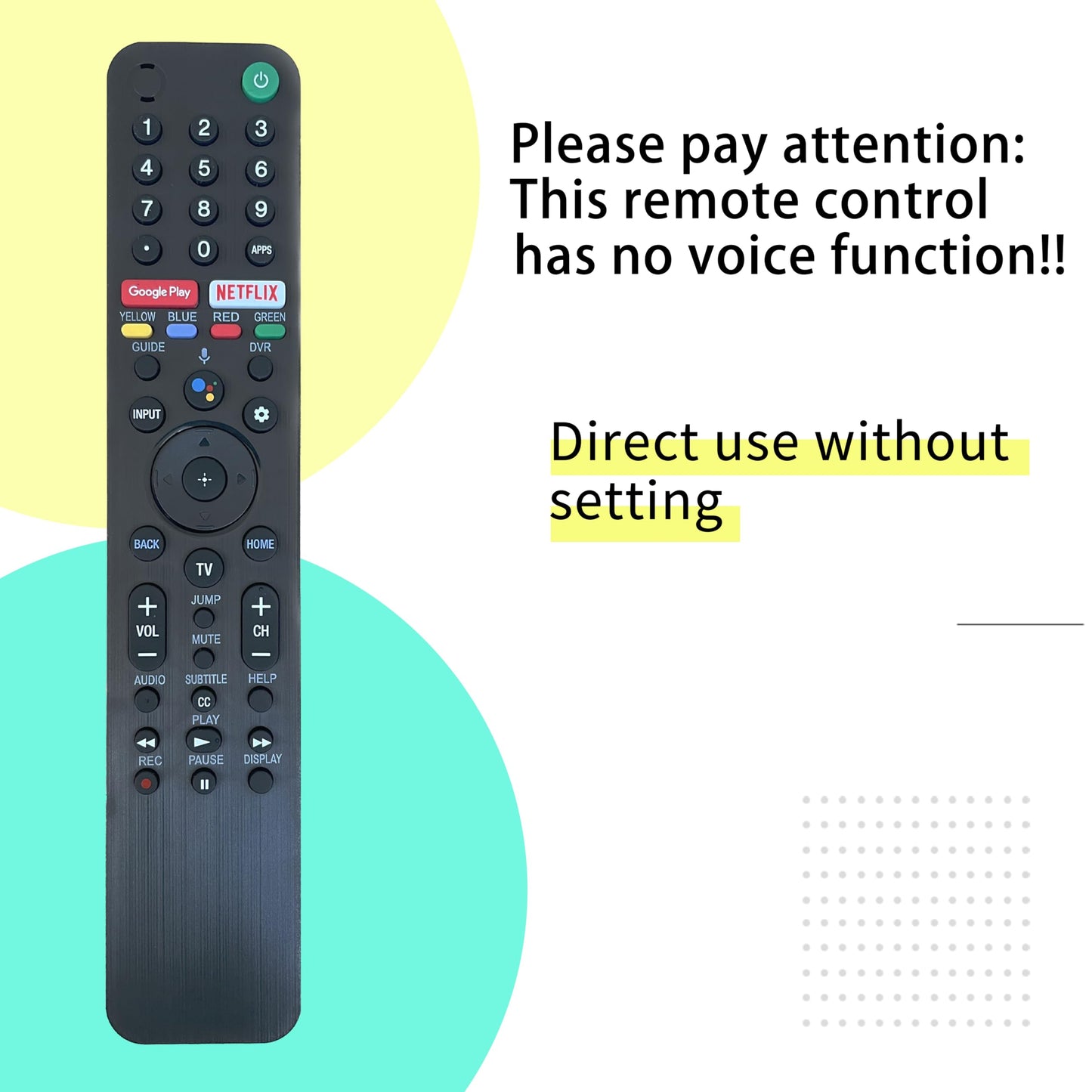 RMF-TX500U Replacement Remote Control for Sony TV XBR-55A8H XBR-43X800H XBR-49X800H XBR-65X90CH XBR-65X800H XBR-55A8H XBR-55X800H XBR-55X900H