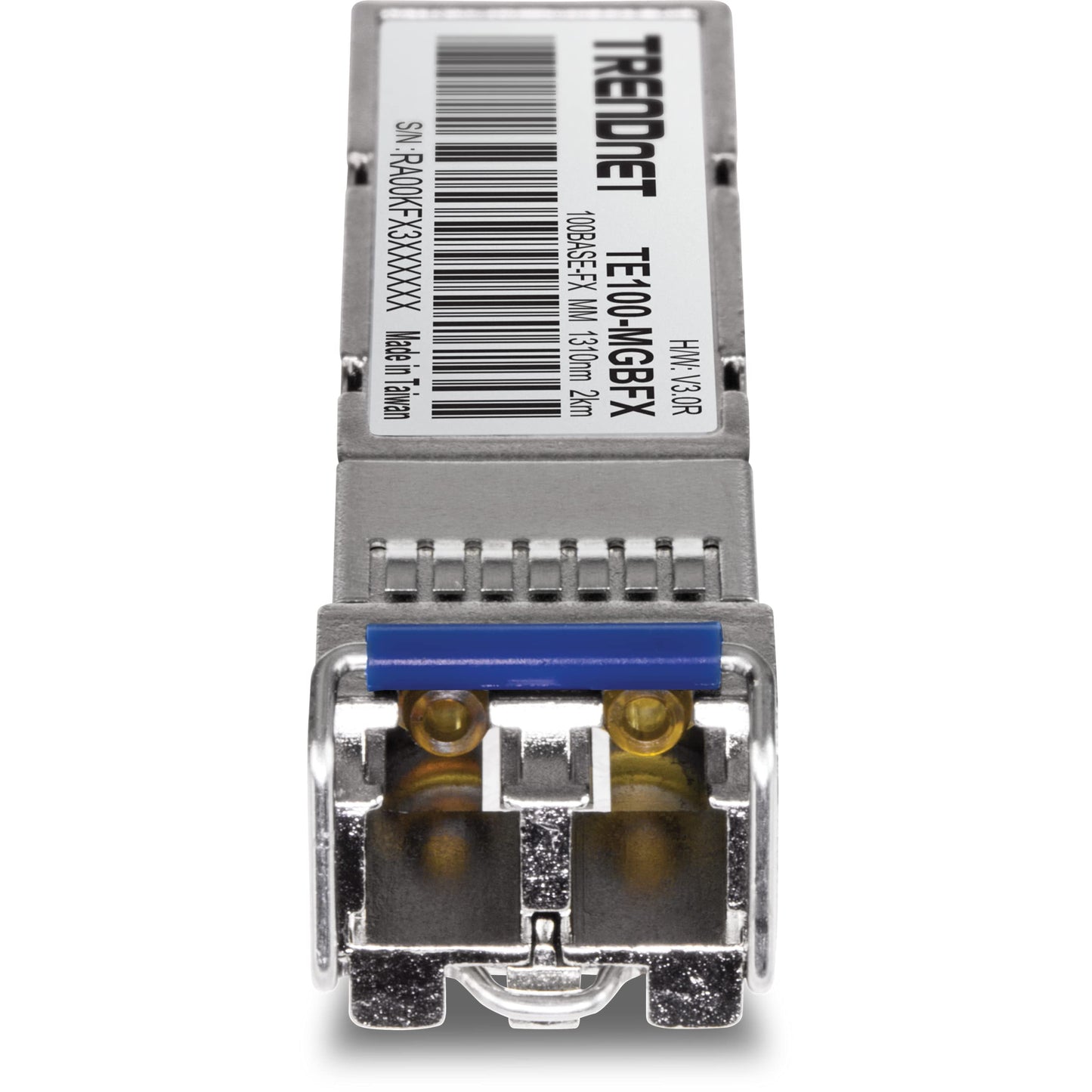 TRENDnet SFP to RJ45 100Base-FX Multi-Mode LC Module, TE100-MGBFX, Compatible with Mini-GBIC, Supports 1310 nm, Up to 155 Mbps, Hot-Pluggable, Up to 2