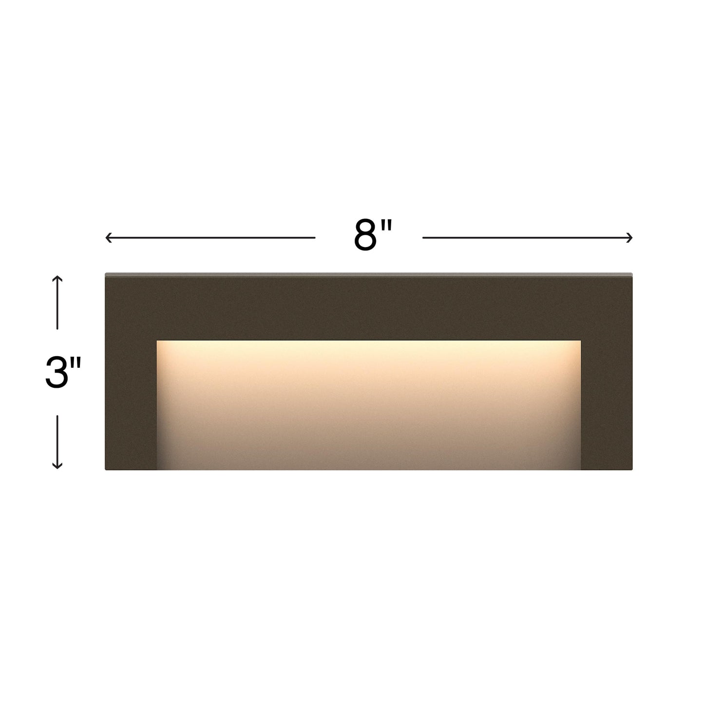 Hinkley Landscape Lighting Taper Wide Horizontal 12v Deck Sconce - Aluminum, Low Voltage, Mounts Flush to Surface, Integrated LED, Wet Rated, Modern