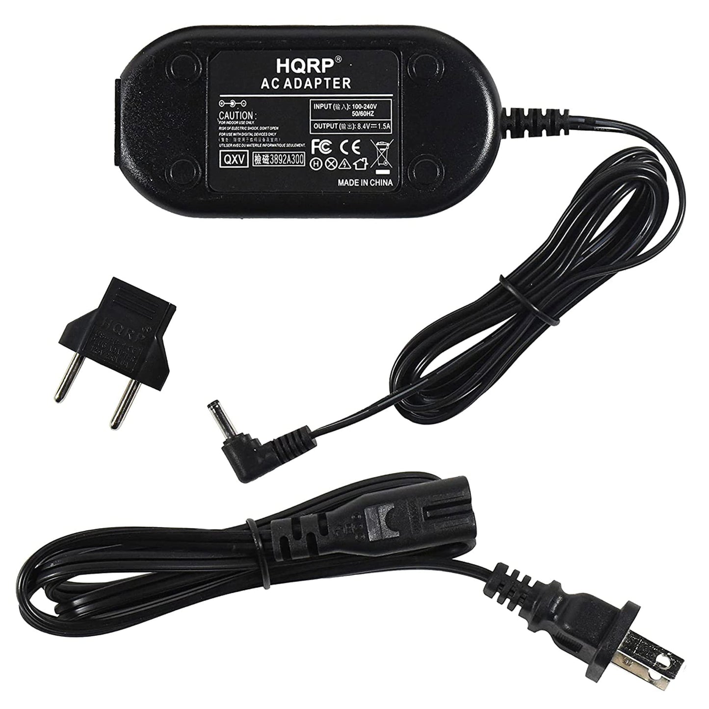HQRP Replacement AC Adapter/Charger for Canon Optura 60, Optura 50, Optura 40 Digital Camcorder with USA Cord & Euro Plug Adapter